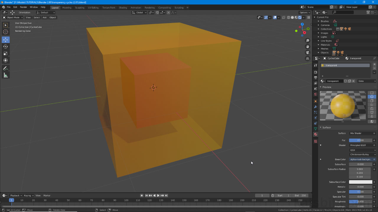 Transparent Materials in Cycles – Blender Knowledgebase