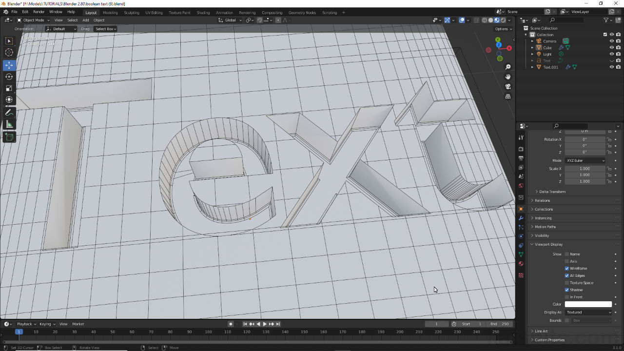 Engrave, Emboss, Indent Text in Flat Surfaces – Blender Knowledgebase
