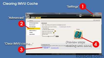 Clearing IMVU cache
